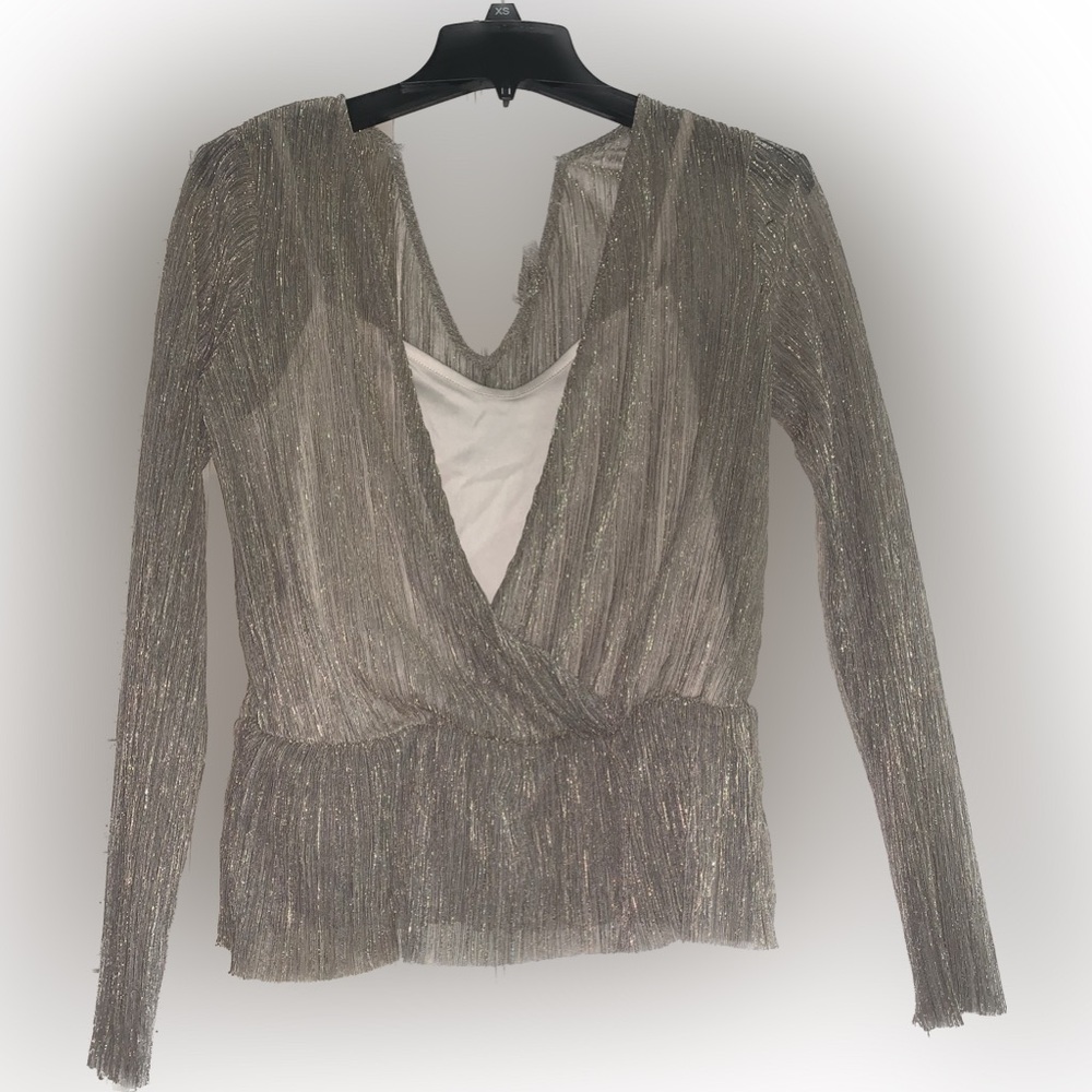 Sheer top with cami attached , size x-small , new with tag